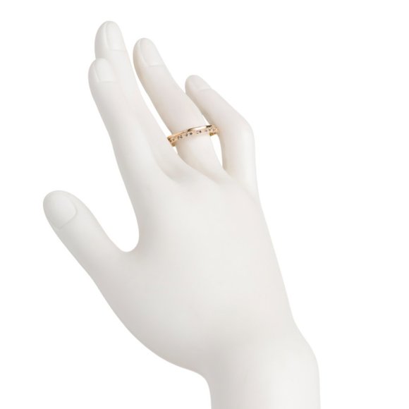 HIRAJULE  India Set Of Two 14kt Gold Rings With Sapphire Stones - Picture 2 of 2